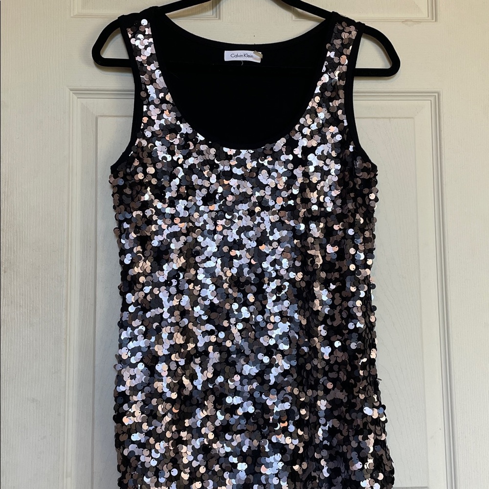 ❗️3/$10❗️NWOT Calvin Klein Sequin Embellished Tank Top